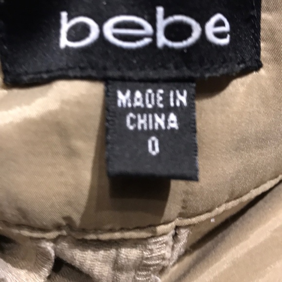 Bebe Women’s Corduroy Tan Pants Sz 0 - Picture 7 of 8